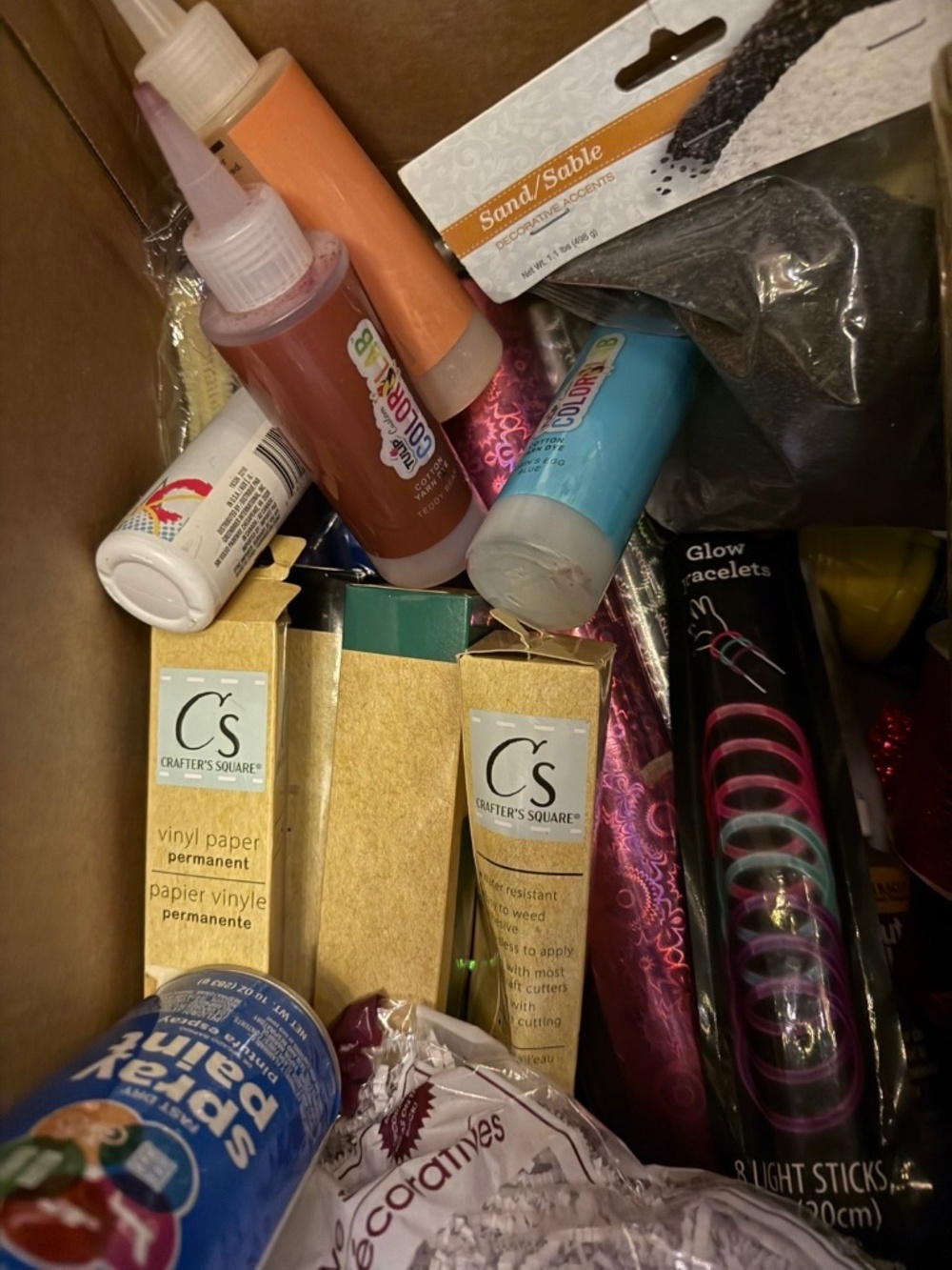 Mix of crafts materials